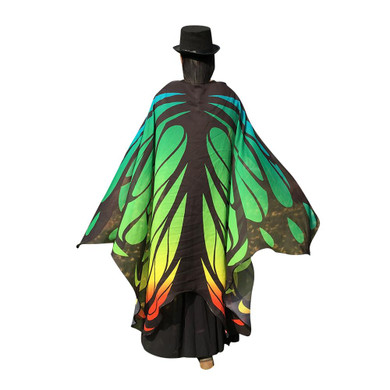 Fantastic Butterfly Wing Pattern Chiffon Colorful Cloak Fantastic Butterfly Wing Pattern Chiffon Colorful Cloak