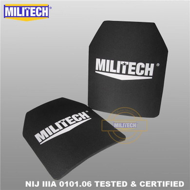 MILITECH 10x12 inches Ultra Light Weight UHMWPE NIJ Level IIIA 3A Ballistic Panel Bulletproof Backpack PE Plate