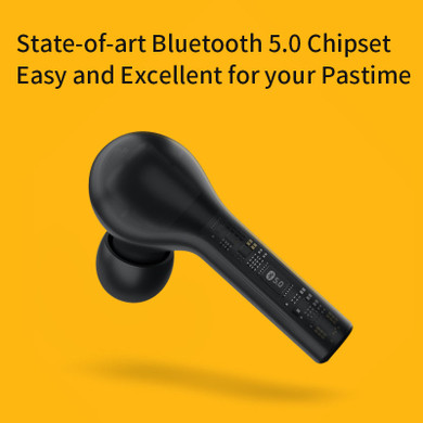 QCY T5 TWS Wireless Earphones Bluetooth 5.0 Waterproof Touch Control Headphones Dual Microphones with Charging Box