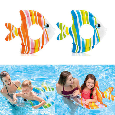 1-6 Years Old Baby Tropical Fish Swimming Ring PVC Baby Inflatable Fish Swimming Ring Kids Swimming Pool Safety Child Toys