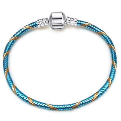 BAOPON High Quality Authentic Silver Color Snake Chain Pandora Bracelet Fit European Charm Bracelet for Women DIY Jewelry Making