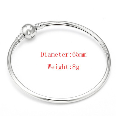 High Quality 17-21cm Silver Snake Chain Link Bracelet Fit European Charm Pandora Bracelet for Women DIY Jewelry Making