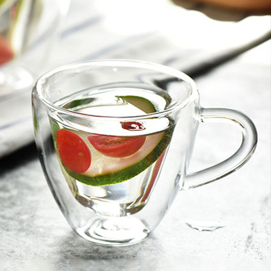 180ml/240ml Heart Love Shaped Double Wall Glass Mug Resistant China Tea Mug Double Glass Coffee/Tea/Cute/Travel Cups And Mugs