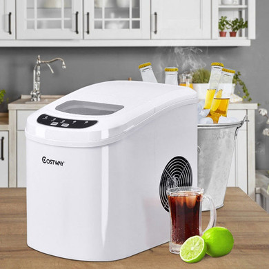 Portable Compact Electric Ice Maker Machine Mini Cube 26lb/Day White New