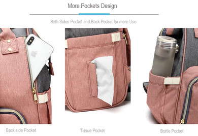 Limited Edition USB Charger Large Diaper Bag with Power Bank