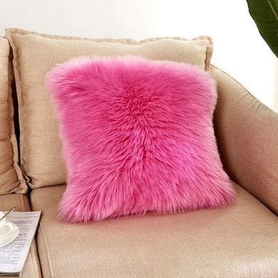 Fluffy Pillow Wool Cushions Fur Cushion Cover Ins Sofa Plush Bed Pillows Cushion Faux Fur Throw Pillow Decorative Christmas Room