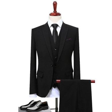 2020 Brand Elegant Business Mens Suits Wedding Groom Suits Plus Size 5XL Classic 3 Pieces Slim Fit Dress Suit Jacket+Vest+Pant
