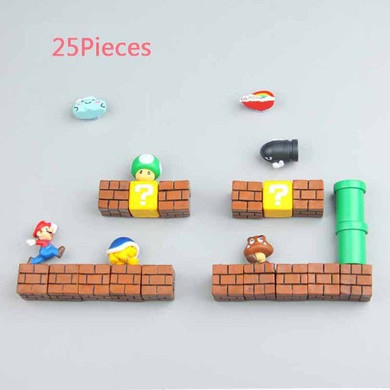 3D Super Mario Resin Fridge Magnets Toys