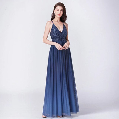 Elegant A Line V Neck Backless Maxi Dress