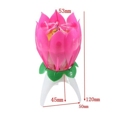 Blooming Lotus Flower Musical Candle