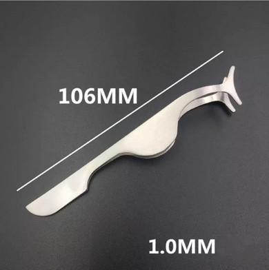White Powder Coated Eyelash Applicator Tweezers
