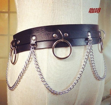 Punk Gothic Faux Leather Belt