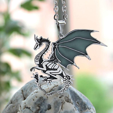 Glowing Game Of The Thrones Dragon Steel  Pendant Glowing Game Of The Thrones Dragon Steel  Pendant