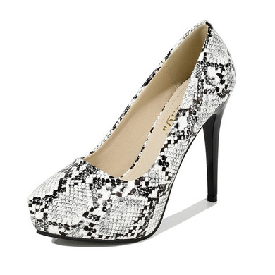Snake Skin platform heels