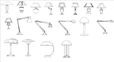 ★【 Modern Table Lamp Autocad Blocks】-All kinds of Autocad Blocks Collection