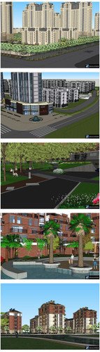 ★Best 20 Types of Residential Building Landscape Sketchup 3D Models Collection V.4