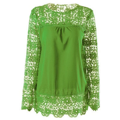 Patchwork Lace  Loose Blouse