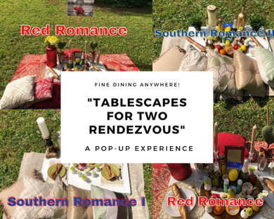 "Tablescape Rendezvous for Two" Red Romance (Pop-Up Dining Experience)