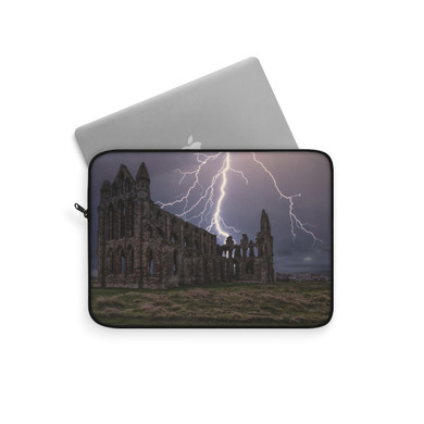 Whitby Abbey Lightning Strike Laptop Sleeve