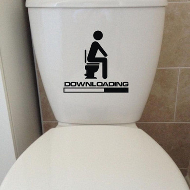 DOWNLOADING - Individual Toilet Sticker Bathroom Decoration Accessories DOWNLOADING - Individual Toilet Sticker Bathroom Decoration Accessories