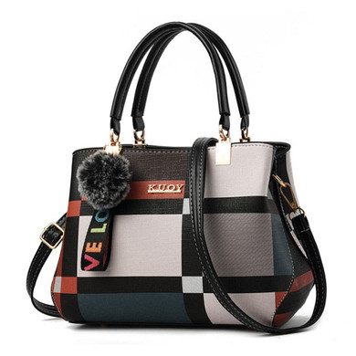 Casual Plaid Shoulder Bag/Crossbody Bags Leather