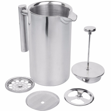 Realand Classical 34OZ/1000ML Double Wall Stainless Steel French Press Coffee Maker Plunger Tea Pot Espresso Maker Coffee Filter