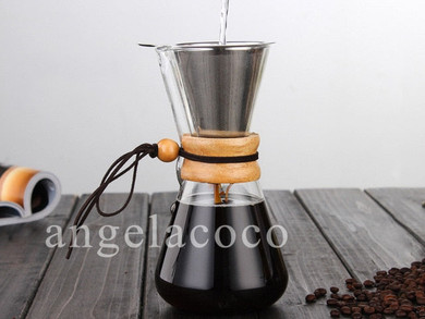 Glass Coffee Pot Dripper Moka Tea Maker Percolator Barista Tools Espresso Manual Kettle Teapot With Stainless Steel Infuser
