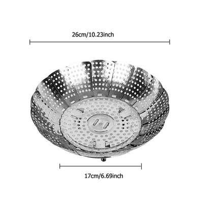 FHEAL Cookware Folding Dish Steam Stainless Steel Food Basket Mesh Vegetable Vapor Cooker Steamer Expandable Pannen Kitchen Tool FHEAL Cookware Folding Dish Steam Stainless Steel Food Basket Mesh Vegetable Vapor Cooker Steamer Expandable Pannen Kitchen Tool
