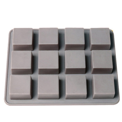 12 Squares Cake Tools Cupcake Chocolate Baking Tray Fondant Kitchen Bakeware Silicone Mousse Cake Mold Muffin Pan h060