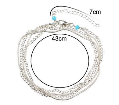 Multi Layer Chain Anklet