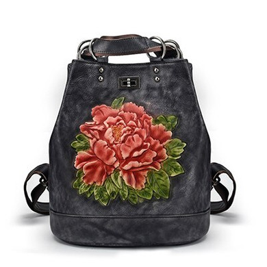 New leather retro shoulder bag multifunctional backpack single shoulder casual fashion women's bag