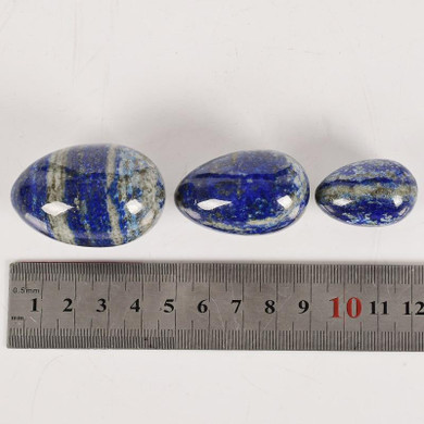 Undrilled Certified Lapis Lazuli Yoni Egg (Set of 3)
