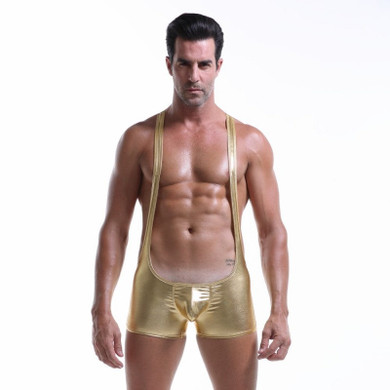Patent Leather Wrestling Singlet (Multiple Colors)