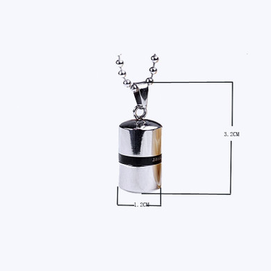 Stainless Steel Capsule Pendant Necklace (Multiple Colors)