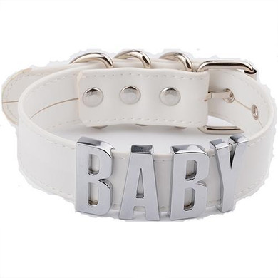 "BABY" Leather Choker Necklace