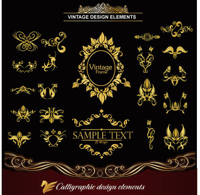 ★Best Vintage Design EPS cliparts collection V5,elegant design,vintage pattern,vector,eps,vintage design