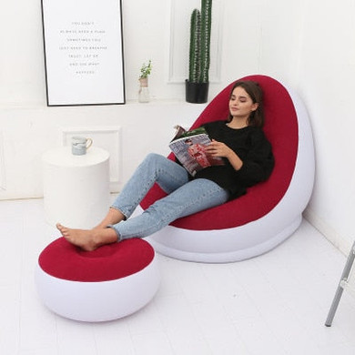 Inflatable Sofa Bed Foldable Chair Lazy Bag Air Sofa Waterproof Rose Gold Glitter Sleeping Bag Home Camping for relax