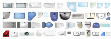 ★Photoshop PSD Blocks-Interior Design PSD Blocks -Bathroom facilities PSD Blocks V1