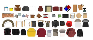 ★Photoshop PSD Blocks-Interior Design PSD Blocks -Stool PSD Blocks