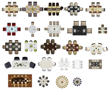 ★Photoshop PSD Blocks-Interior Design PSD Blocks-Table PSD Blocks