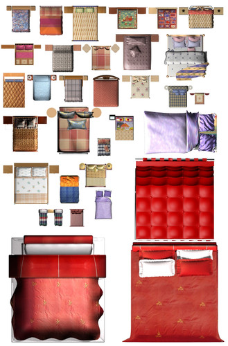 ★Photoshop PSD Blocks-Interior Design PSD Blocks-Bed PSD Blocks V1