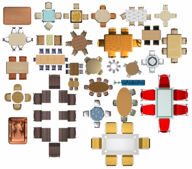 ★Photoshop PSD Blocks-Interior Design PSD Blocks-Desk & Chair PSD Blocks V6