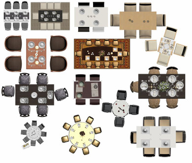 ★Photoshop PSD Blocks-Interior Design PSD Blocks-Desk & Chair PSD Blocks V4