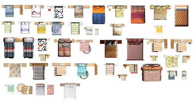 ★Photoshop PSD Blocks-Interior Design PSD Blocks-Bed PSD Blocks V2