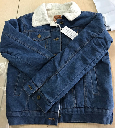 Spring Autumn Winter New 2019 Women lambswool jean Coat With 4 Pockets Long Sleeves Warm Jeans Coat Outwear Wide Denim Jacket