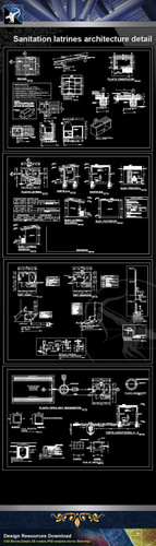 【Sanitations Details】Sanitation latrines architecture detail