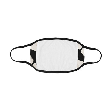 Black White Tiles Mouth Mask