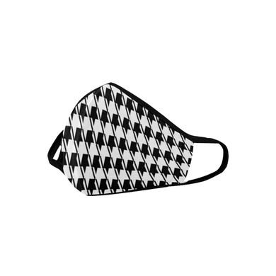 Black White Houndstooth Mouth Mask