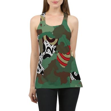 © 2&Fro Green Camo print Women's Tank