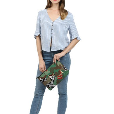 © 2&Fro Green Camo Clutch/Bag